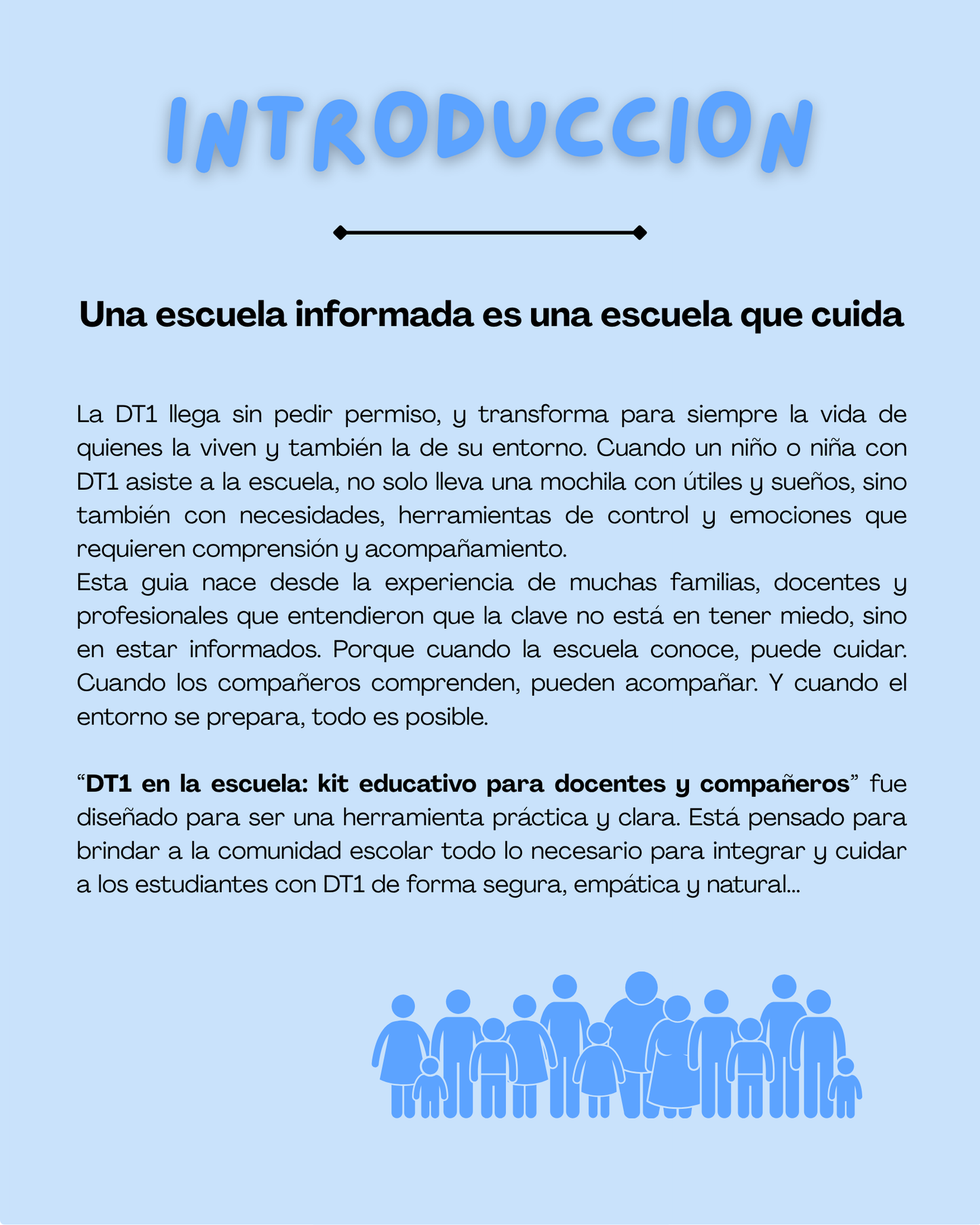 1. DT1 en la Escuela - Kit Educativo para Docentes y Compañeros